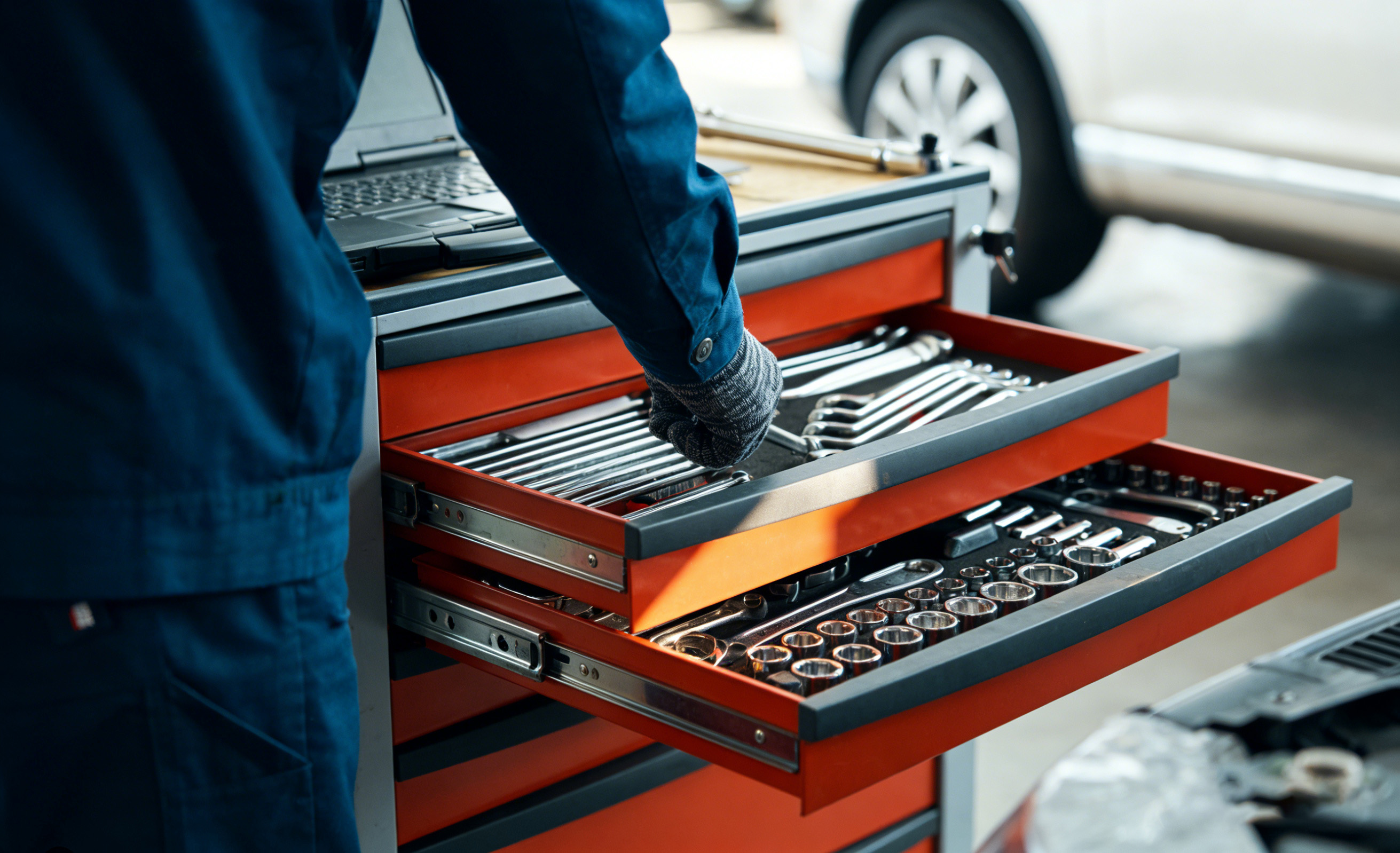 Tool Cabinet And Tools Set